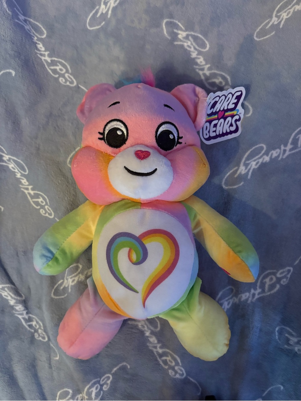 Care Bears Pink Rainbow Heart Plush Bear